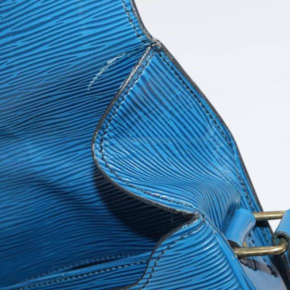 LOUIS VUITTON Epi Cartouchiere MM Shoulder Bag Blue M52245 LV Auth 99747 - Picture 10 of 16